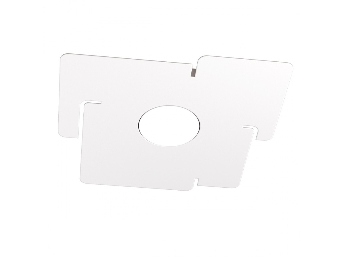 Lámpara de techo LED ECHO TOP LIGHT de metal blanco cuadrado con conexión de bombilla Gx53