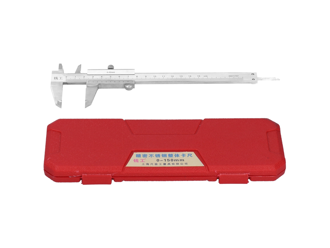 Calibrador Vernier De Acero Inoxidable, 4 Funciones, Precisión De 0,02 Mm, Herramienta De Medición De 0 A 150 Mm.