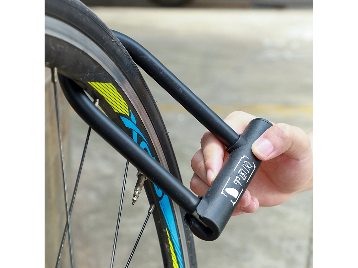 Candado Antirrobo West Biking U-lock Para Bicicletas, Mtb, Bicicletas De Carretera, Motocicletas Y Patinetes Con 2 Llaves, Acero Al Carbono De 10 Mm
