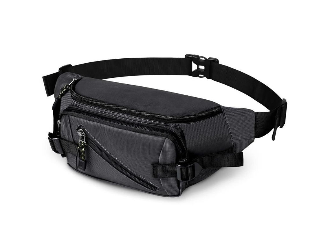 Bolsa De Cintura Impermeable Para Paseo De Perros Con Cinturón Ajustable Y Multiples Bolsillos (gris)