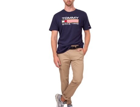 Camiseta de Hombre TOMMY JEANS Azul (L)