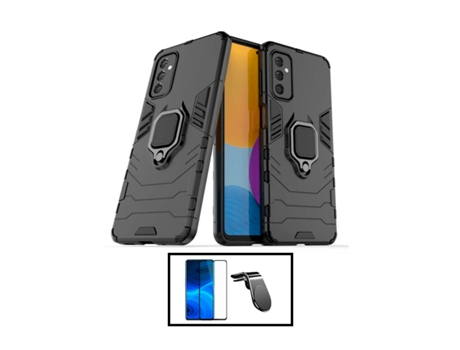 Kit De Película De Vidrio Templado De Cubierta Completa 5D + Estuche De Defensor Militar 3X1 + Soporte Magnético Para Automóvil De Conducción Segur...