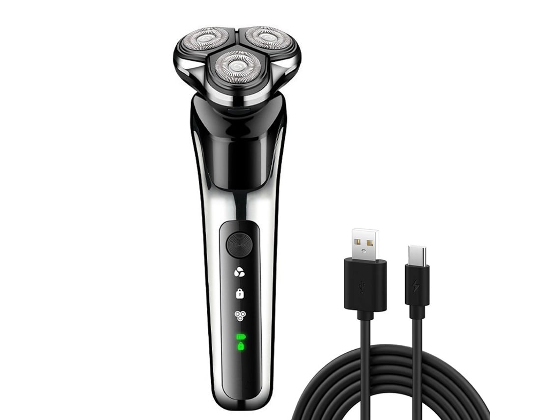 Afeitadora eléctrica recargable para hombre, para uso en seco y húmedo. Czhhmart