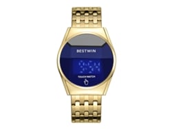 Reloj De Pantalla Táctil Para Hombre (dorado Y Azul)