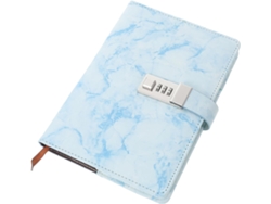 Cuaderno Multifuncional Delicado Con Cierre Para Notas Personales, Agenda Portátil, Azul Rayado