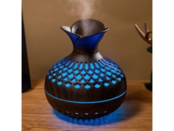 Lámpara aromática y humidificador con textura de madera Elegantevayotoy