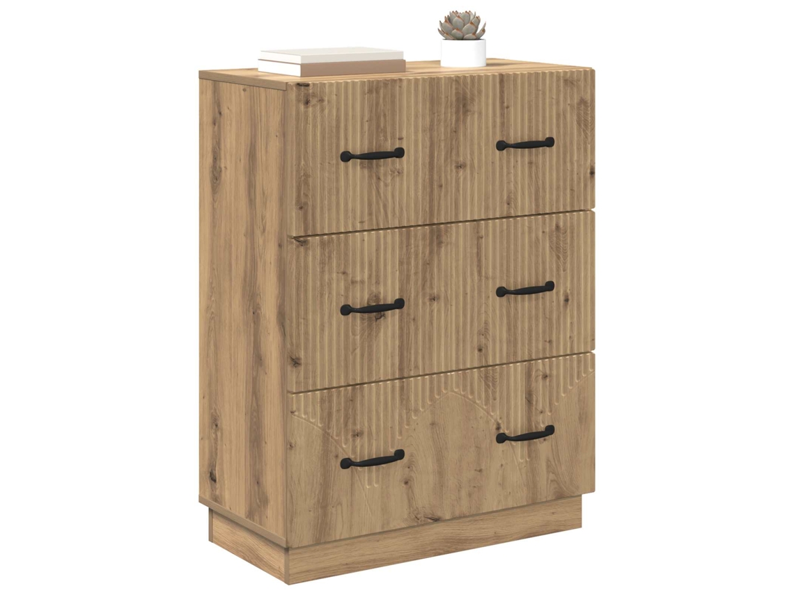 Maison Exclusive - Cajonera Roble Artesanal 66 X 34,5 X 87 Cm Madera De Ingeniería