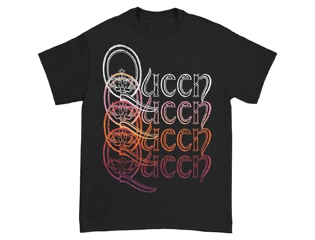Camiseta ROCKINSTONE con logo repetido de Queen (Algodón - XL)