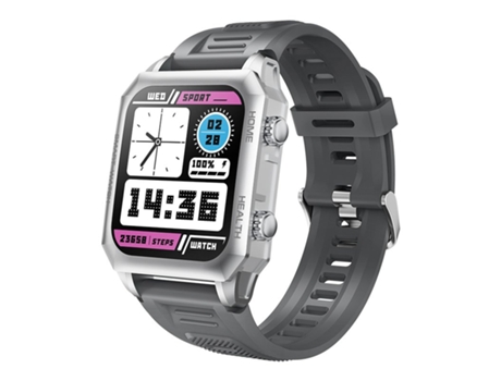 Smartwatch Herramientas de monitoreo de presión arterial F900 Oxígeno en sangre Gris plateado