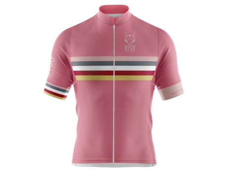 Jerseys OTSO Camisola Manga Curta Stripes Rosa XL Homem