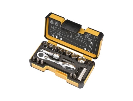 Llave Vaso + Puntas 1/4 Juego 18 Piezas FELO