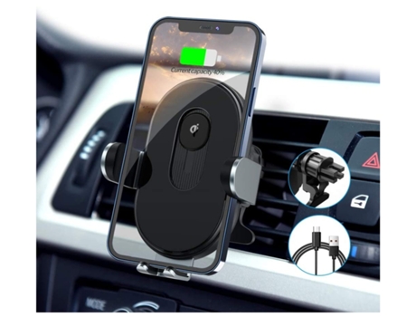 Cargador Carro Sem Qi Carregamento Rápido Auto Clamping para iPhone 12 YIZHOOD Negro