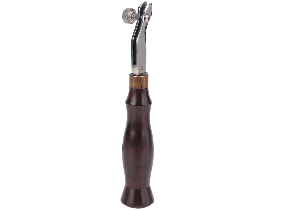 Herramienta Para Coser Cuero Con Mango Ajustable De Acero Inoxidable Color Ébano De 1,5 Mm.