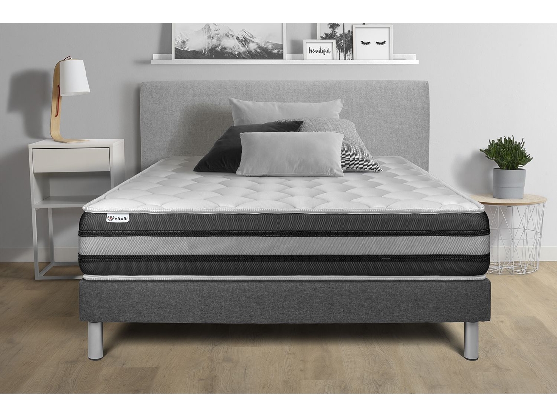 Somier Vital Spring Zen VITALIT Espuma con memoria Gris (200x200)