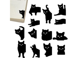 Marcapáginas magnéticos, juego de 14 marcadores con forma de gato, Gokoco