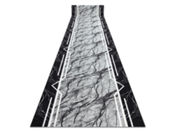 Alfombra de Pasillo con Refuerzo de Goma 110 cm Marmur Mármol, Piedra Gris