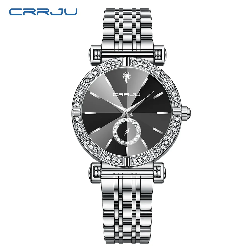 Elegante reloj de mujer con diamantes, adecuado tanto para deportes como para uso diario.