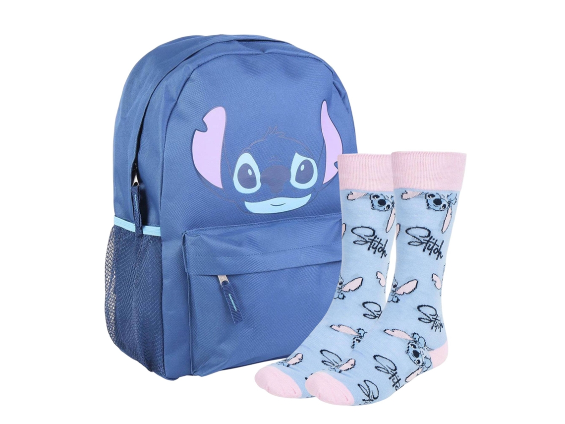 Conjunto infantil: Mochila escolar Stitch, calcetines con diseño de Stitch y licencias infantiles