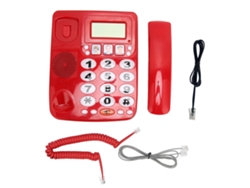 Telefone Com Fio De Mesa Dual Porta Som Claro Redial Último Número Função Mudo Volume Ajustável