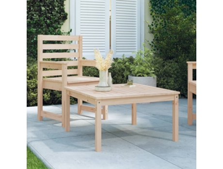 MAISON EXCLUSIVE Mesa de jardín madera maciza de pino 82,5x82,5x45 cm