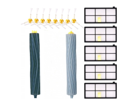 Kit de accesorios para Irobot Roomba 981 980 960 895 886 870 865 866 800 900 Series piezas de repuesto 8 cepillos laterales 5 filtros 2