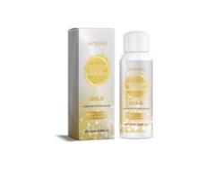 Spray de purpurina dorada