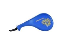 Almohadilla gruesa de cuero sintético para taekwondo, boxeo y patadas, con protección para la muñeca (azul)