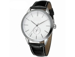 Reloj Automático Forsining Para Hombre Con Correa De Piel Sintética, Analógico, Blanco, Plateado.