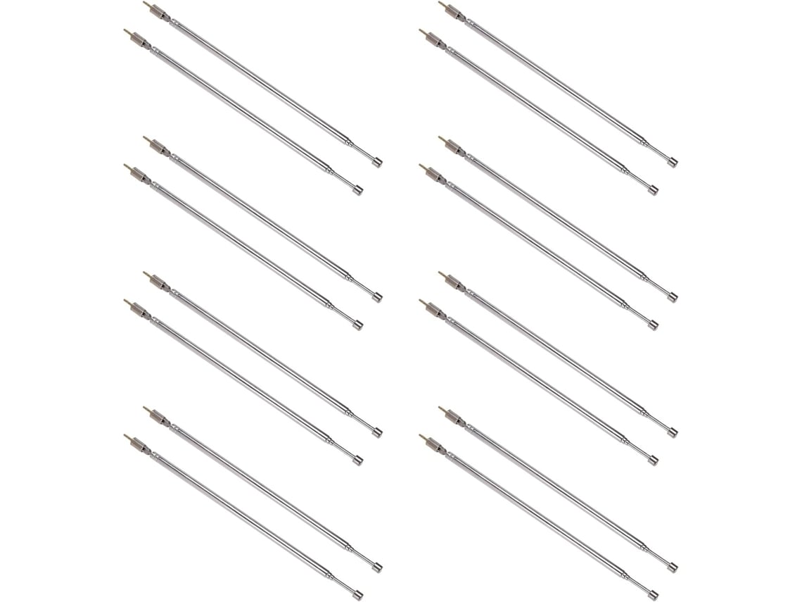 8 Pares De Antenas De Radio Universales Am/fm Telescópicas De Acero Inoxidable De 62,5 Cm (24,6 Pulgadas) Y 4 Secciones.
