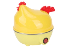 KOFIHETY Cocedor de huevos eléctrico con apagado automático, diseño en forma de pollo, para preparar huevos rápidamente con taza medidora para controlar el agu