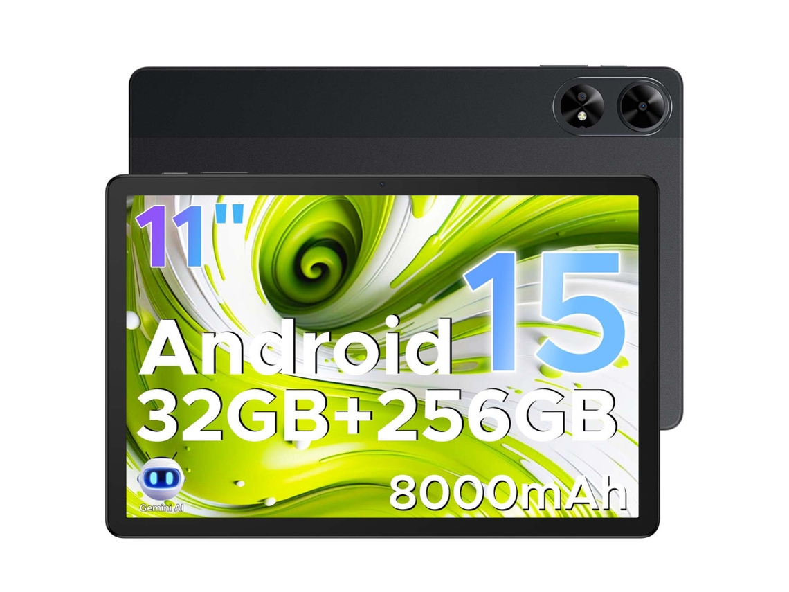 Tableta Doogee Tab G6 de 11 pulgadas con Android 15/32 GB de RAM, 256 GB de ROM, GPS, Widevine L1, 8000 mAh, 4 GB de RAM, LTE