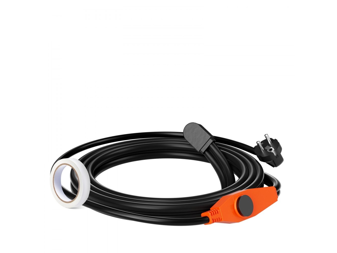 Cable calefactor IP68 de 4 m y 23 W/m con termostato para tuberías Tekmaquinas