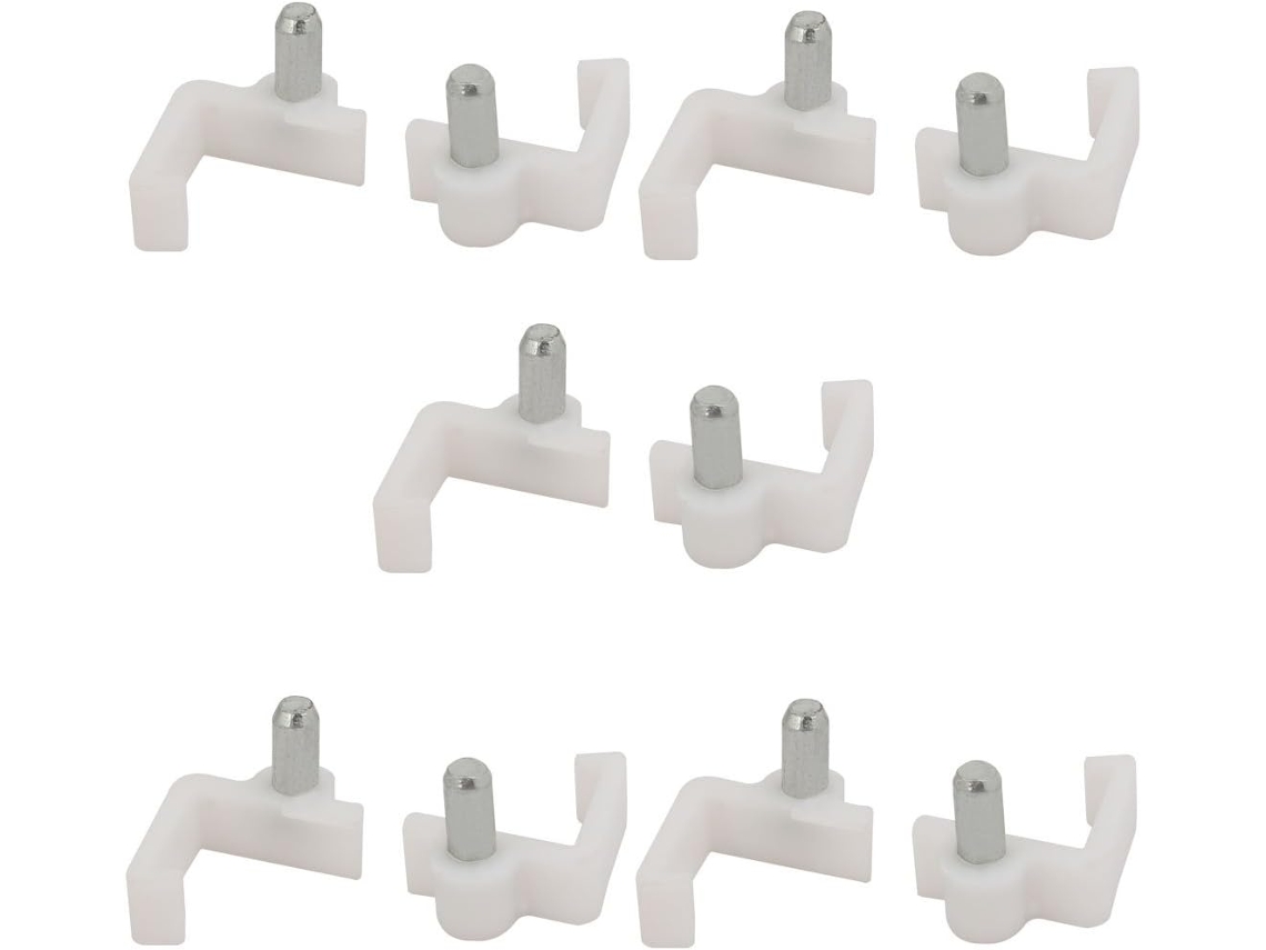 Pasador de soporte para estante del lado derecho, plástico grueso, 16 mm, 10 unidades, CHABERLU