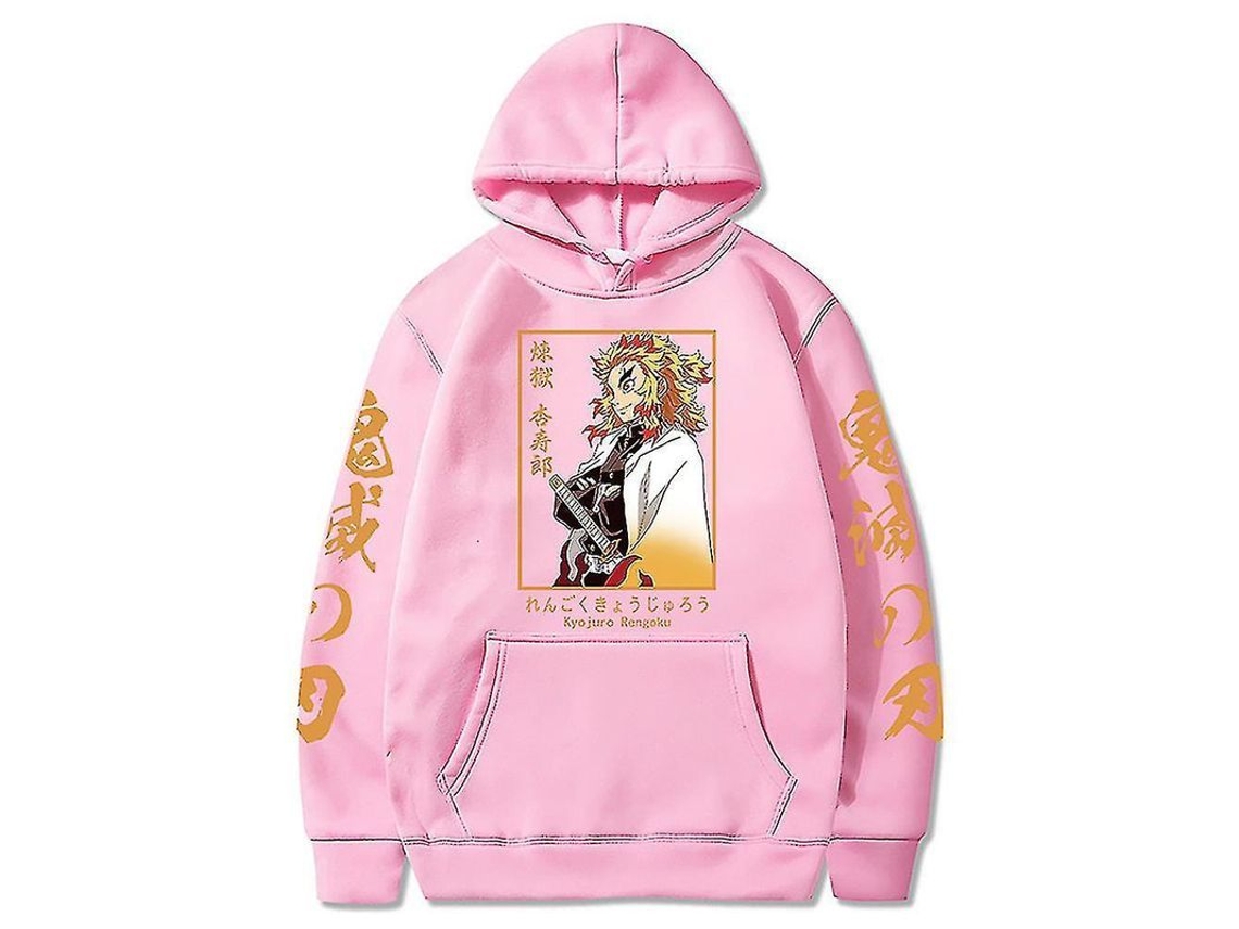 2026-sudadera Con Capucha Anime Demon Slayer Kyojuro Rengoku - Ropa Casual Oversize Y2k - Invierno Streetwear