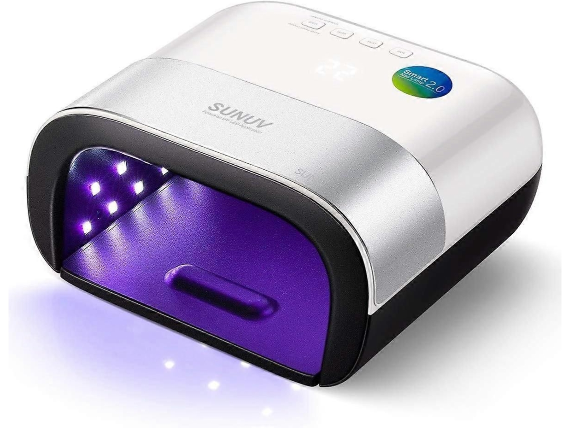 Lámpara de uñas LED UV profesional, máquina de secado y curado de esmalte de uñas en gel LED/UV, con sensor automático y pantalla LCD para uso doméstico y profesional GOKOCO
