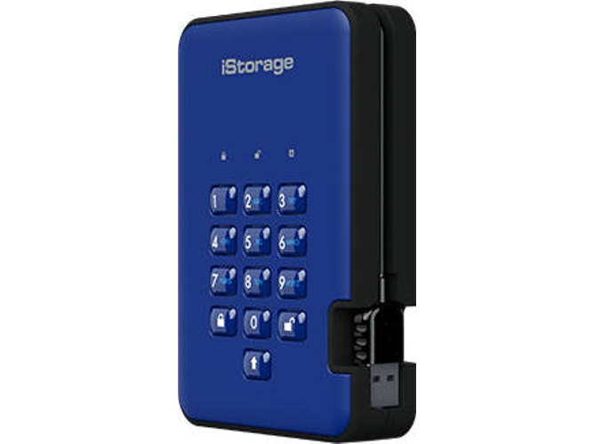Disco HDD externo ISTORAGE diskAshur 2 Azul 5 TB (Azul - 5 TB - USB 3.1)