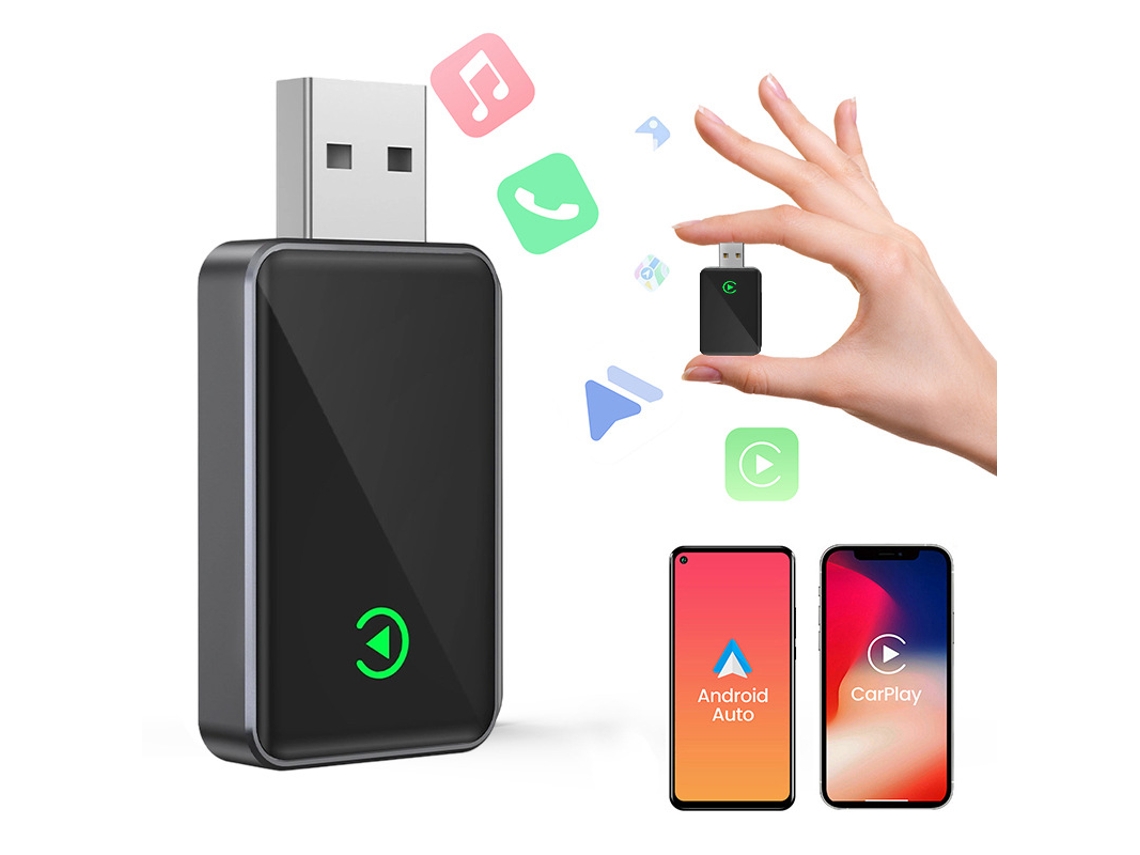 Compatible Con Carplay Y Adaptadores Inalámbricos Para Coche Fácil Conexión Adaptador Usb Con Cable E Inalámbrico Para Portátiles, Televis