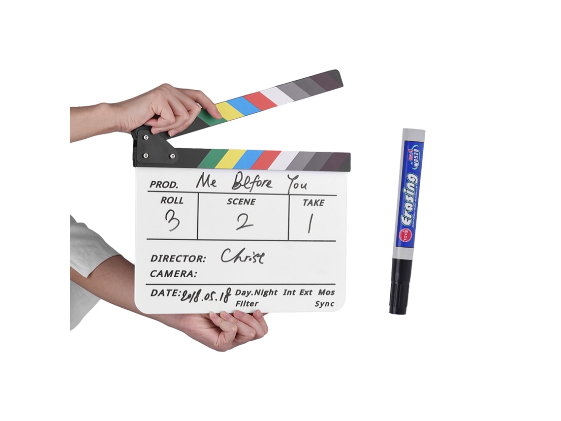 Clapperboard Mini Clapboard De Cine Hollywood Estilo Pizarra Negra Y Blanca