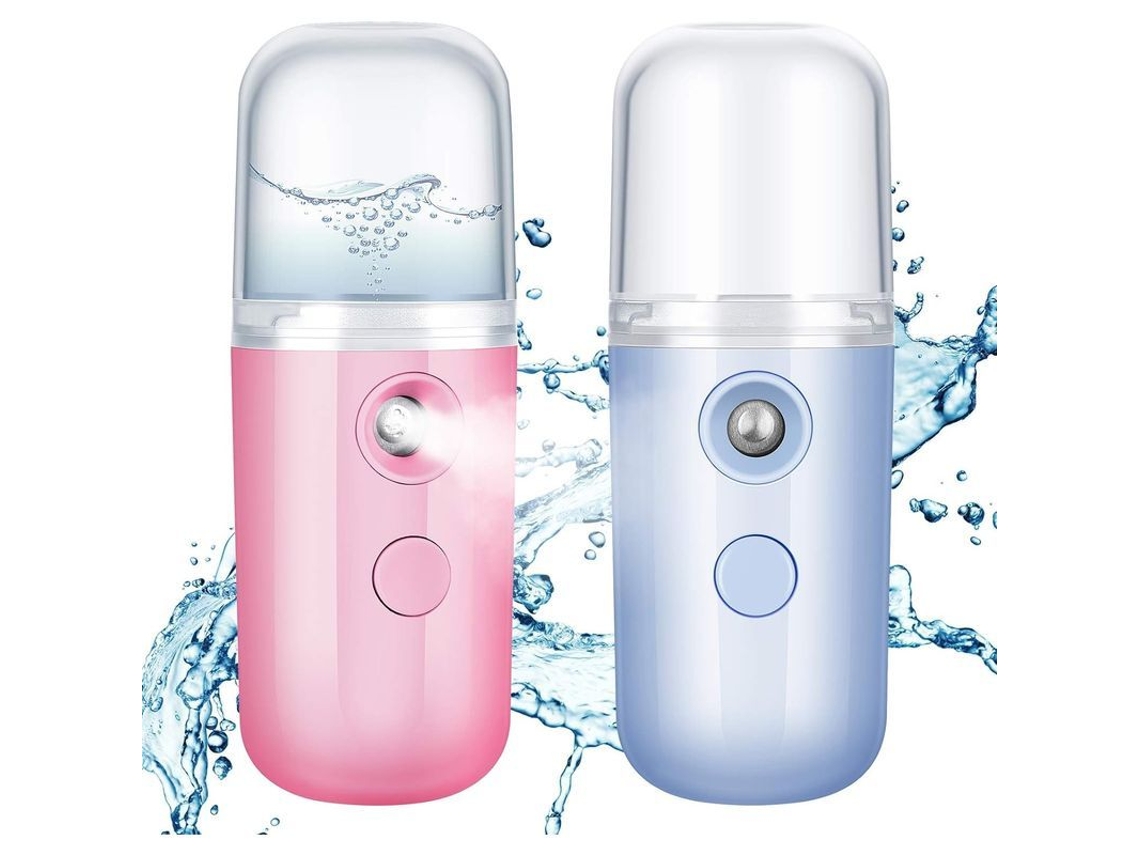 2 Mini Pulverizadores Faciales De 30 Ml, Humidificadores Portátiles Usb Para El Rostro.