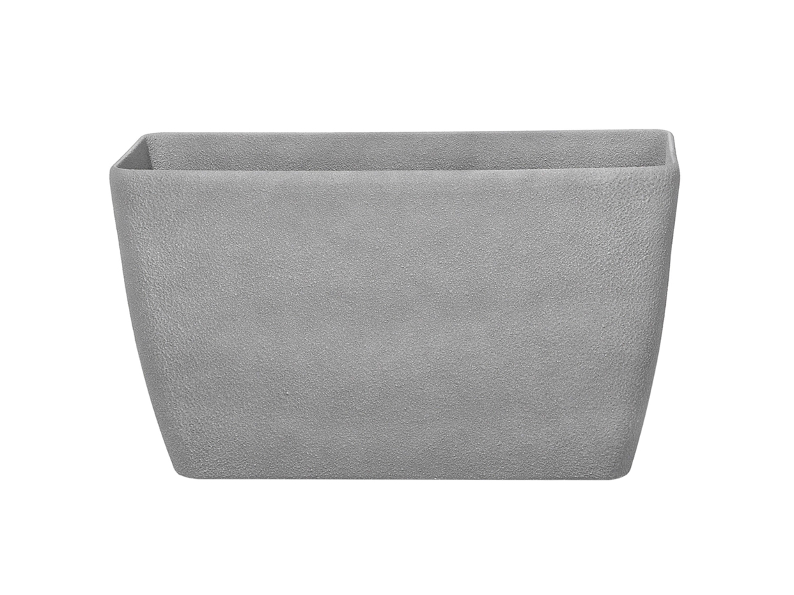 Maceta grande BELIANI Baris de Mezcla de piedra Gris 74x32x45