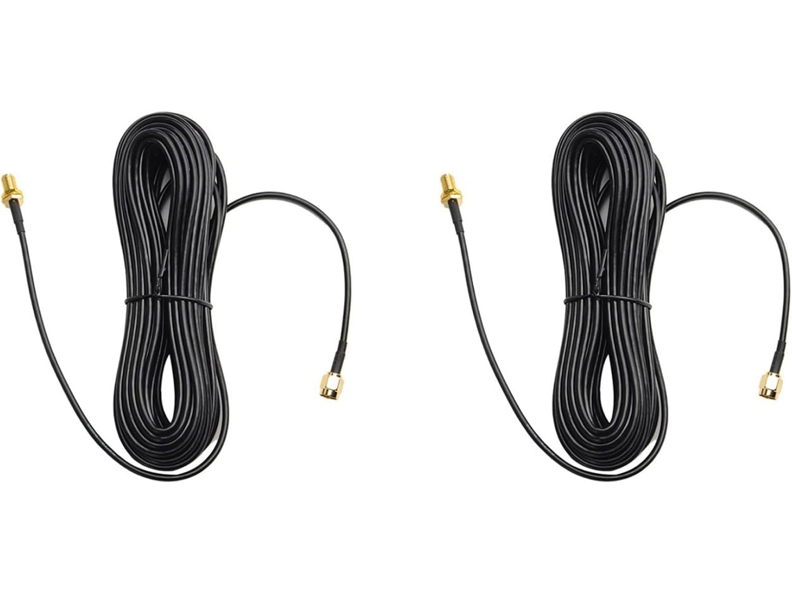 2 Piezas De Cables De Extensión De Cable Coaxial Sma Macho De 20 M Para Antena De Enrutador Wifi, Chapados En Cobre O