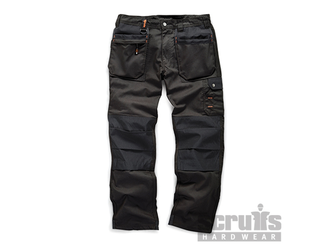 SCRUFFS T51789 Pantalón Worker Plus, color negro