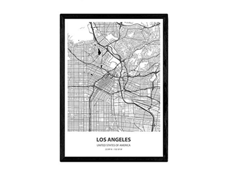 Poster NACNIC Mapa de Los Angeles USA (A3)