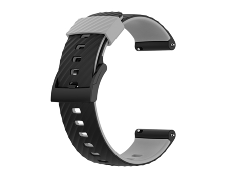 Correa de Silicona color dual para Suunto Spartan Sport/Spartan Sport Wrist HR/9/9 Baro/7/D5 - negro/gris