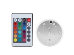 VYLARA Base de vaso LED submersível, colorida, à prova d'água e com controle remoto