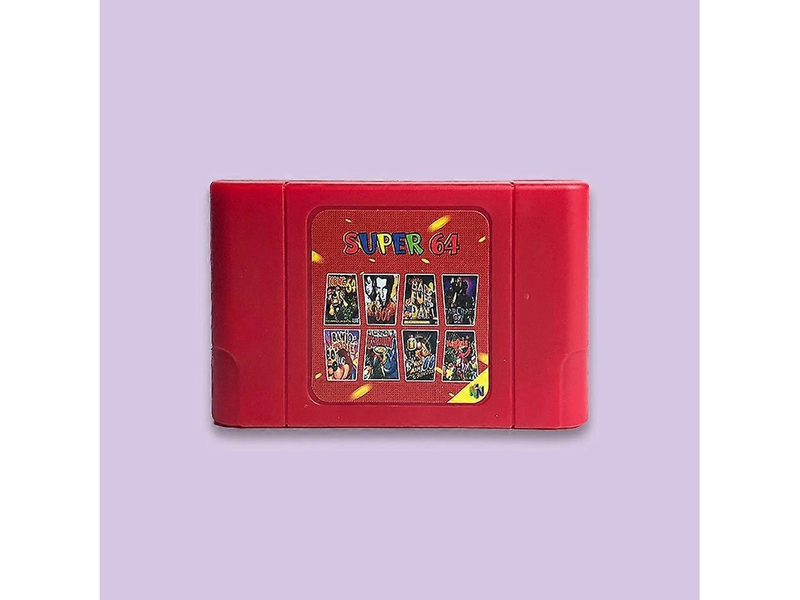 Super 64 Retro Game Card 340 En 1 Cartucho De Juego Para Consola De Videojuegos N64 Región Libre Con Tarjeta 16g