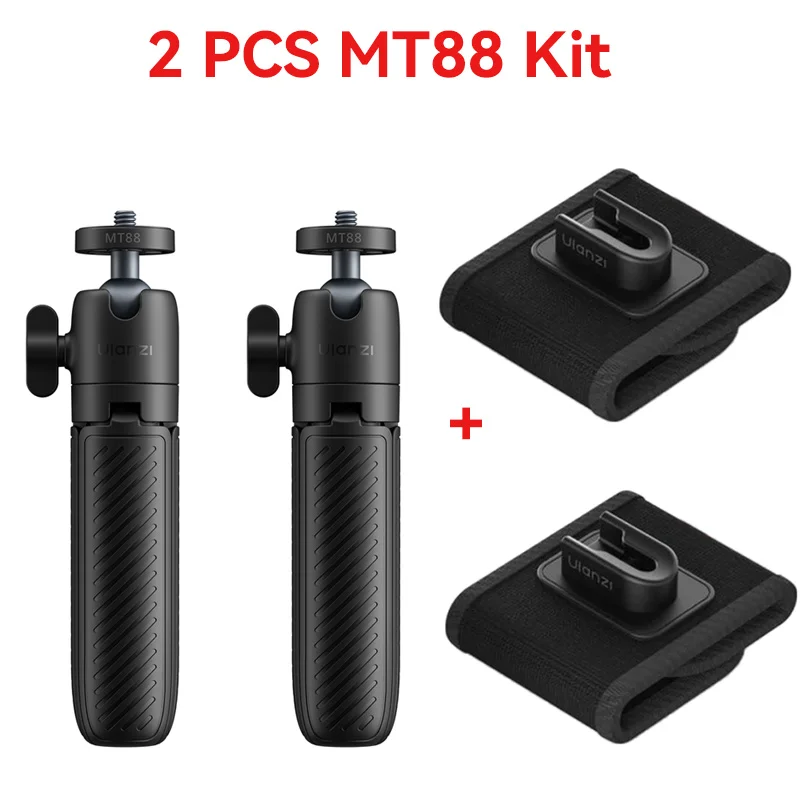 2 mini palos selfie MT88 con trípode y clip para mochila, para cámaras de acción DJI Pocket3 e Insta360 X5