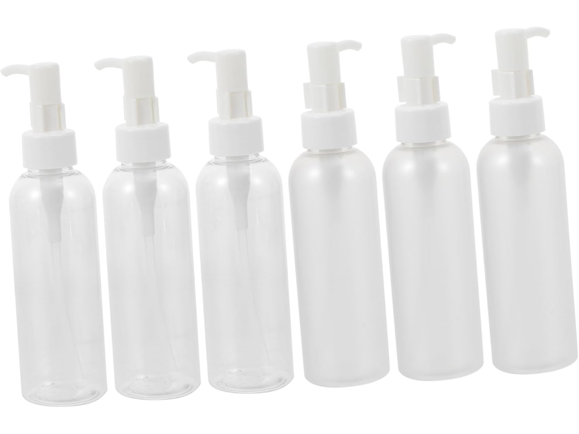 De 6 Frascos Transparentes Para Sabonete Líquido, Frascos De Plástico Vazios Para Lavar As Mãos.