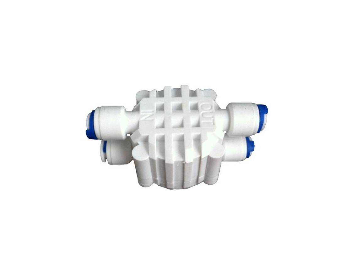 Válvula de cierre automático de 4 vías para sistema de ósmosis inversa con conexión de ajuste a presión de 1/4'' Linjou
