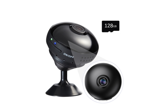 BISBISOUS A11 Cámara Panorámica con Tarjeta de Memoria 128Gb Gran Angular 170 Compatible con Android/Iphone Negra